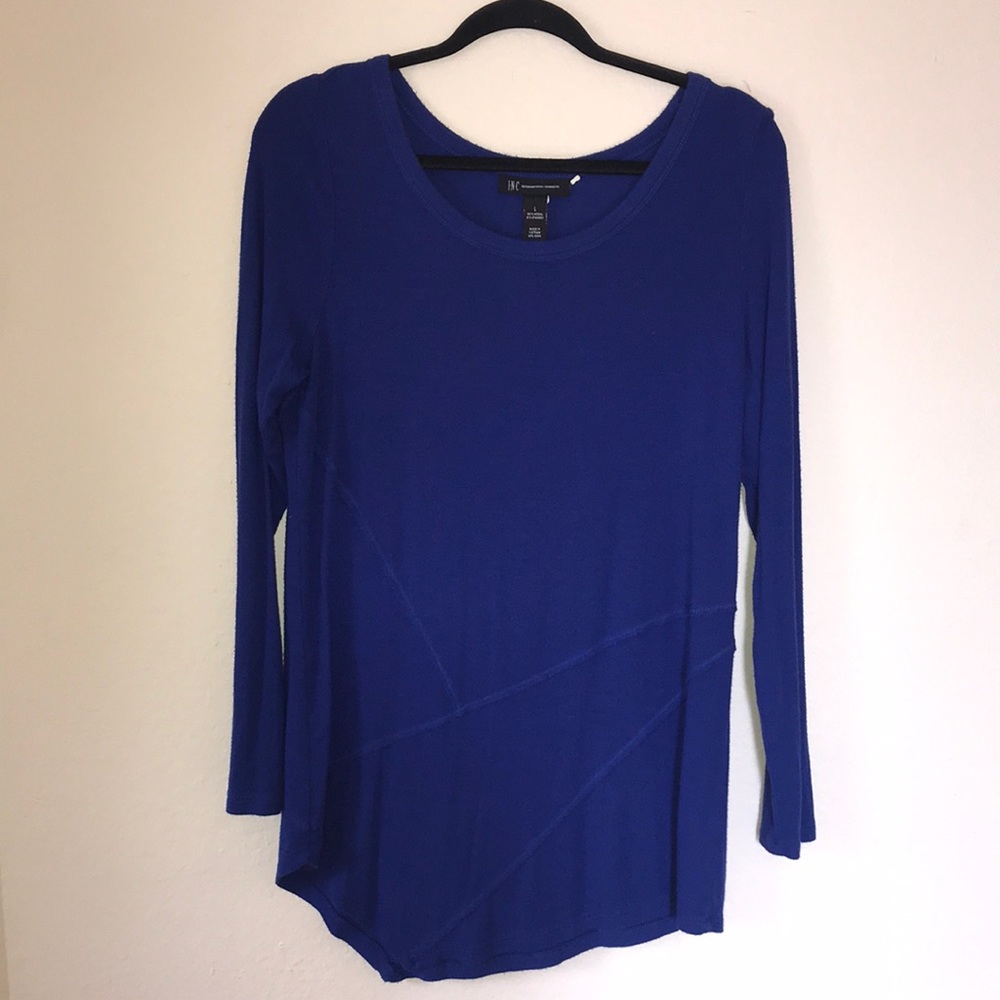 Large INC International Concepts Blue Top